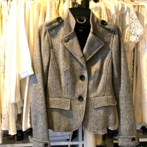 Grey/cream tweed, fully lined jacket from Gap.